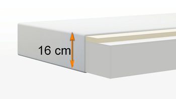 Basic Plus 16 cm foam mattress with cover