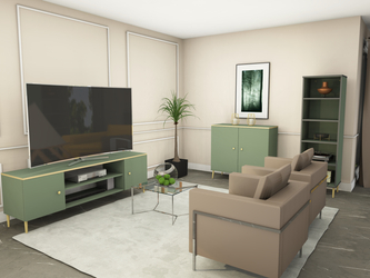 ESTELLA Glamor smoky green and brushed gold aluminum - Collection