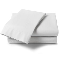 White cotton sheet, size 120 x 220 cm, hotel line, 100% cotton