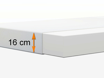 Basic 140x200x16 cm foam mattress with cover