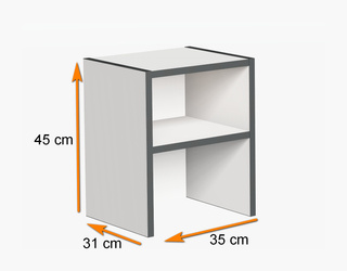 Bedside table 43x35x30 cm SZN11