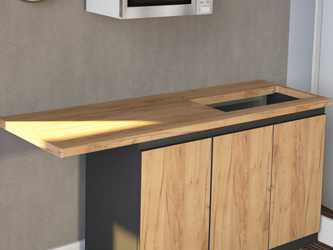 Kitchen countertop 160 cm with a cutout for the sink