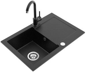 Granite sink complete with tap and siphon