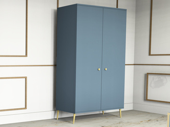 Two-door wardrobe ESTELLA GLAMOR blue matte