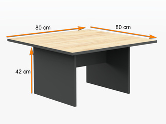 Premium coffee table ST11 80x80x42 cm