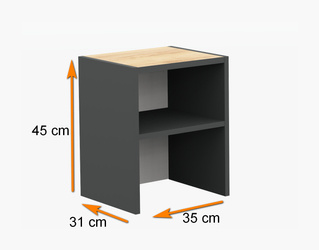 Bedside table Premium 43x35x30 cm SZN11