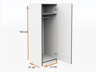 Single-door wardrobe 155x51x57 cm SZ11
