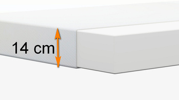 Basic 180x200x14 cm foam mattress with cover